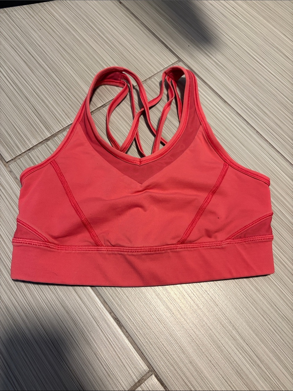 Lululemon Women's Coral Strappy Sports Bra - Comfortable Support